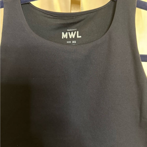Madewell MWL Form Racerback Crop Top in Dark Nightfall NWT SZ XS - Picture 4 of 7